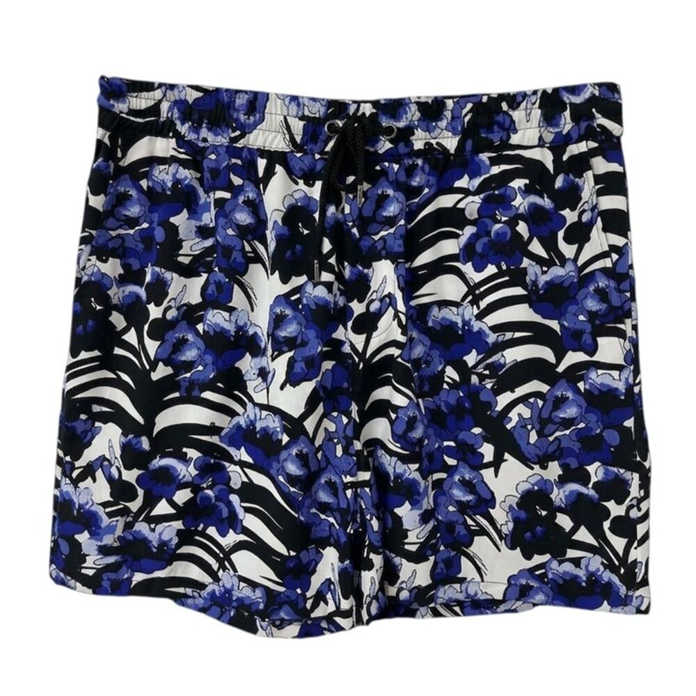 Another Influence Unisex Adult Woven Zebra Print Casual Shorts / Blue